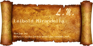 Leibold Mirandella névjegykártya